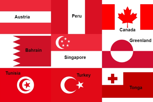 Flags of the World Red and White | Paul De Lancey's Blog